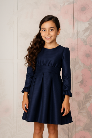 VESTIDO DE CEREMONIA NIÑA  CANDELA MARINO 